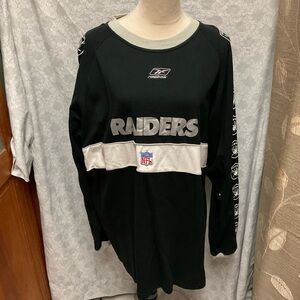 Reebok Black Raiders NFL Long Sleeve Shirt